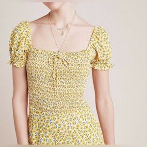 Faithfull The Brand Della Smocked Floral Jumpsuit
Yellow Mini Sunflower Wide Leg